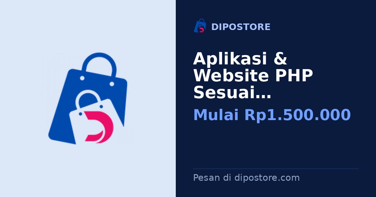 Aplikasi & Website PHP Sesuai Permintaan